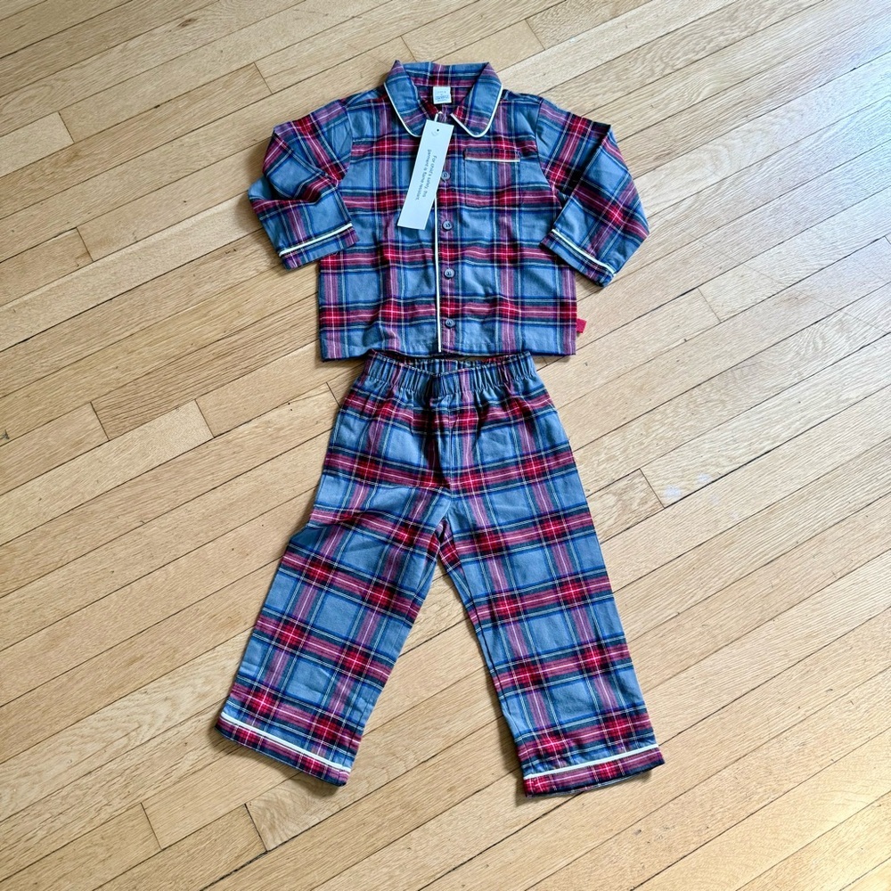 Janie and Jack Plaid Pajama Set Christmas 2t NWT